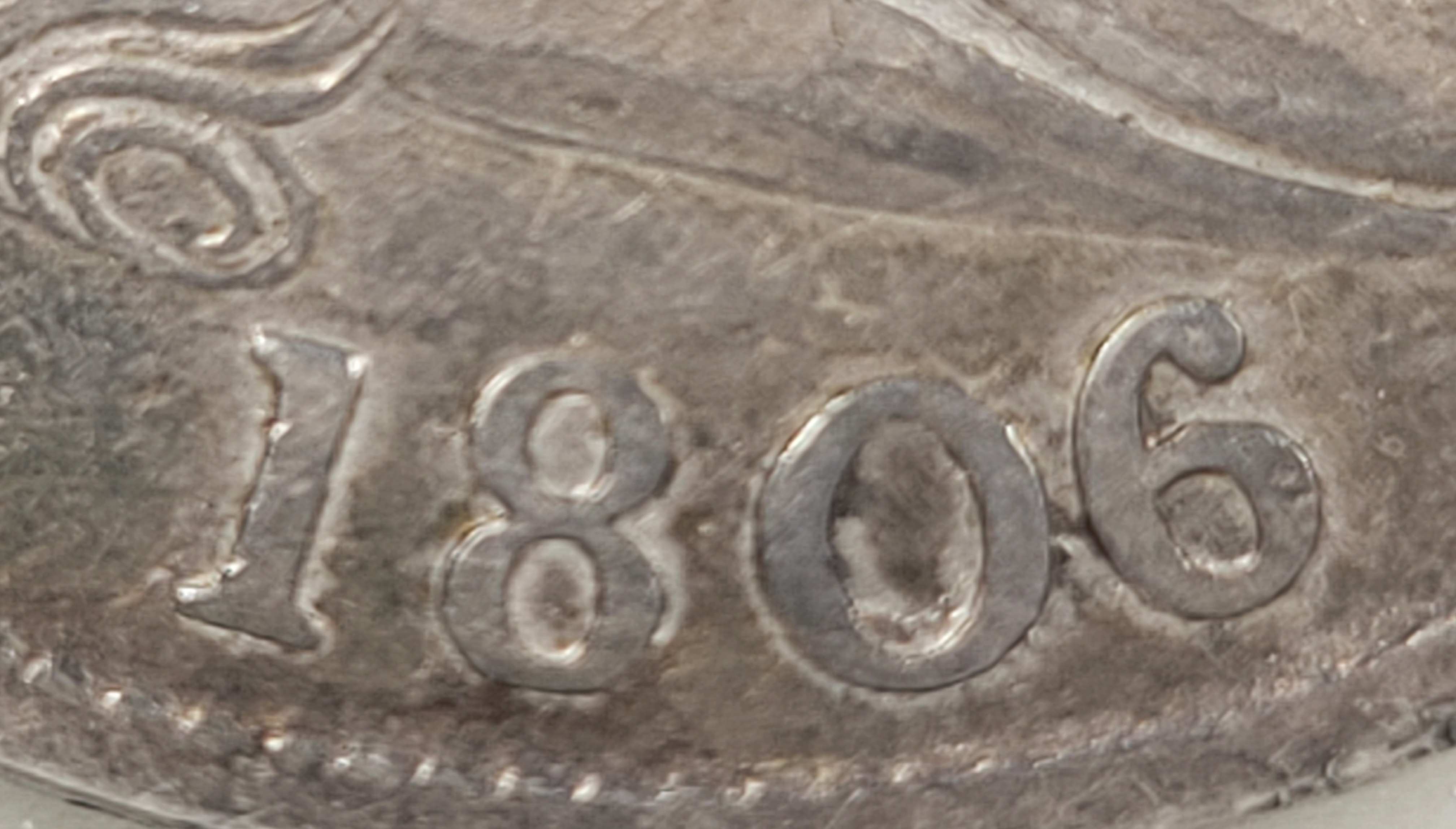 1806/5-50c-Draped-Bust-Half-Dollar-Knob-6-W/Stem-Overton-103
